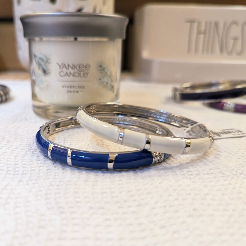 NWT Stackable Enamel Bangles by Christopher & Banks, CJBanks - Picture 2 of 10